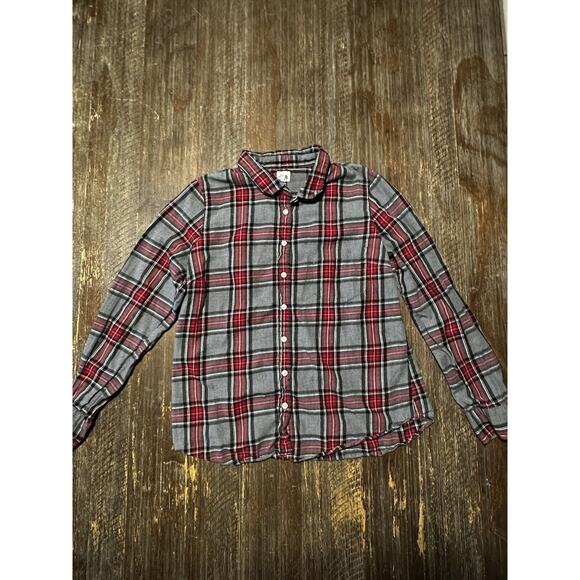 J. Crew Long Sleeve Plaid Shirt Size L - Picture 1 of 4